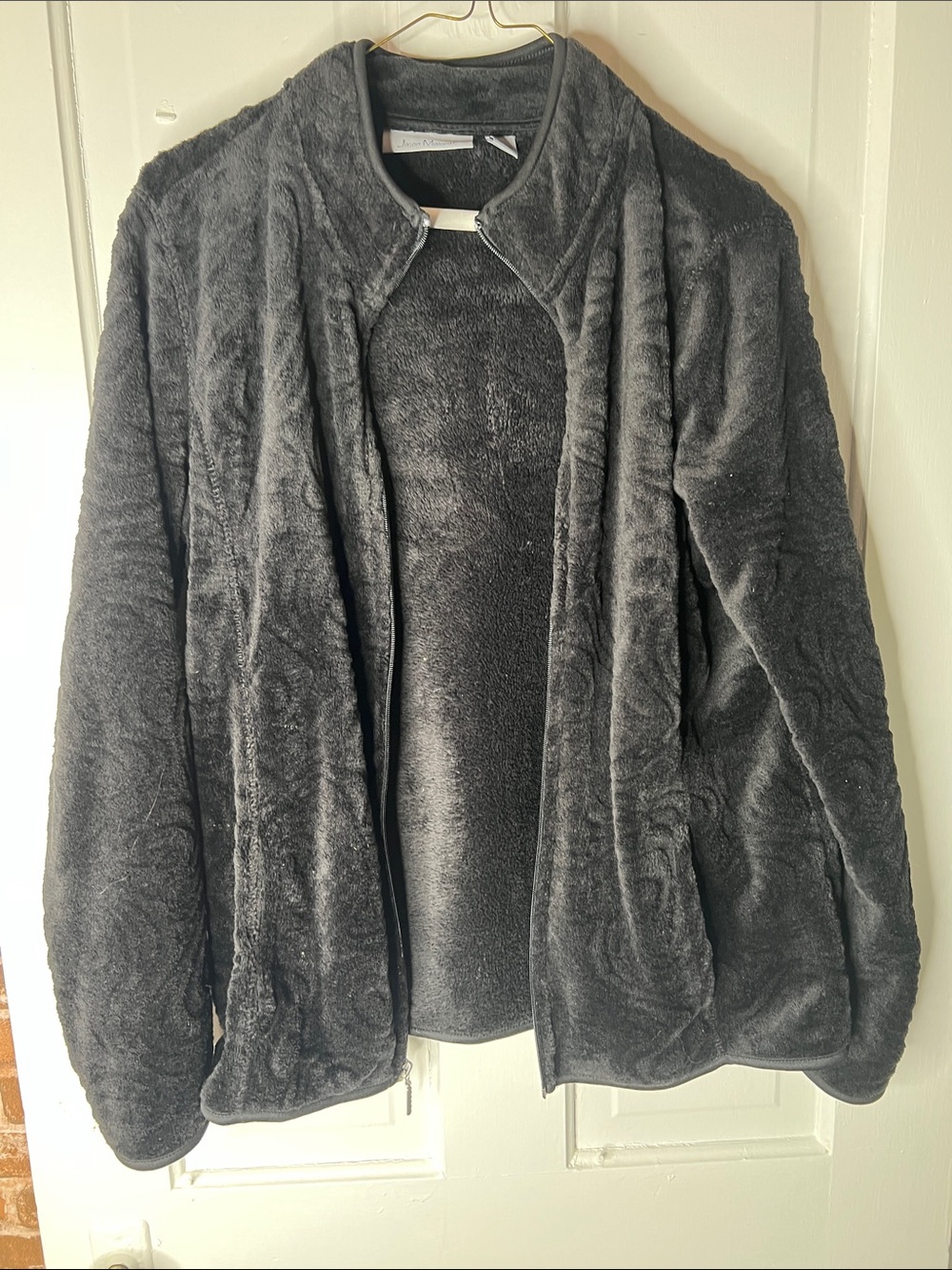 jason maxwell Plush Teddy Jacket - Charcoal